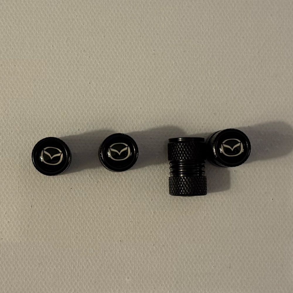 Mazda Valve Stem Caps in Black Set of 4 NWT